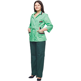 Костюм для горничных и уборщиц у04-КБР зеленый/салатовый (размер 60-62, рост 158-164) фото Костюм для горничных и уборщиц у04-КБР зеленый/салатовый (размер 60-62, рост 158-164)