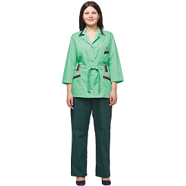 Костюм для горничных и уборщиц у04-КБР зеленый/салатовый (размер 52-54, рост 170-176) фото Костюм для горничных и уборщиц у04-КБР зеленый/салатовый (размер 52-54, рост 170-176)