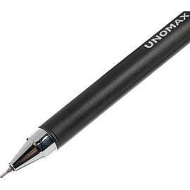 Ручка гелевая неавтоматическая Unomax Geltron черная (толщина линии 0.3 мм)