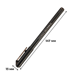 Ручка гелевая неавтоматическая Unomax Geltron черная (толщина линии 0.3 мм)