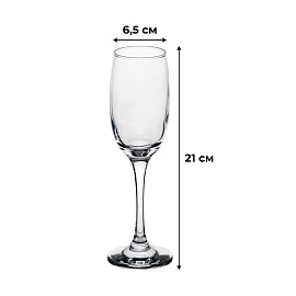 Набор бокалов (фужеров) для шампанского F&D 180 мл (12 штук в упаковке)