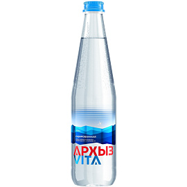 Вода минеральная Архыз Vita столовая газированная стекло 0.5 л