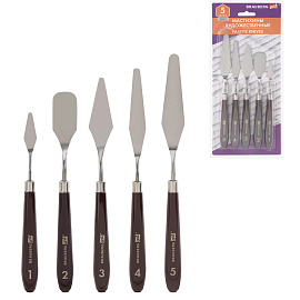 Мастихины художественные, набор 5 штук, BRAUBERG ART DEBUT, 192683