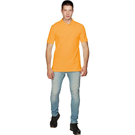 Футболка поло оранжевая короткий рукав (размер L)