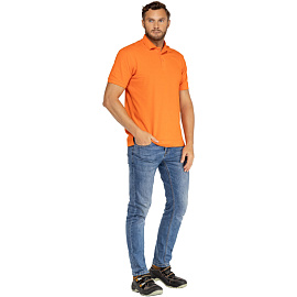 Футболка поло оранжевая короткий рукав (размер XL)
