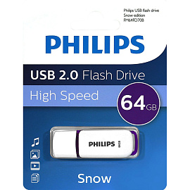 Флешка USB 2.0 64 ГБ Philips Snow 2.0 (FM64FD70B/97)
