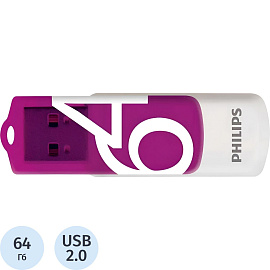 Флешка USB 2.0 64 ГБ Philips Vivid 2.0 (FM64FD05P/97)