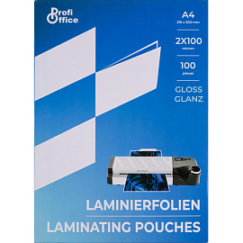Пленка-пакет для ламинирования ProfiOffice 216x303 мм (А4) 100 мкм глянцевая (100 штук в упаковке)
