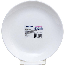Тарелка десертная Luminarc Дивали стекло 19 см белая (24 штуки в упаковке)