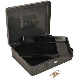 Денежный ящик глянцевый 240х300х90 мм черный