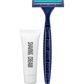 Набор бритвенный Luscan Gold Collection картон (бритва, крем для бритья, 200 штук в упаковке)