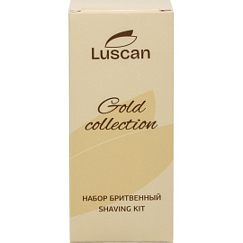 Набор бритвенный Luscan Gold Collection картон (бритва, крем для бритья, 200 штук в упаковке)