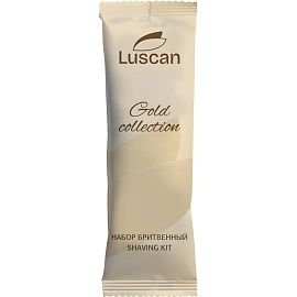 Набор бритвенный Luscan Gold Collection флоупак (бритва, крем для бритья, 200 штук в упаковке)