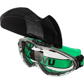 Очки защитные сварочные Uvex Ультрасоник Инфрадур закрытые с непрямой вентиляцией затемнённые с откидным светофильтром (9302045)