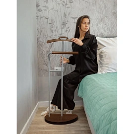 Вешалка костюмная D10 (металлик/орех)