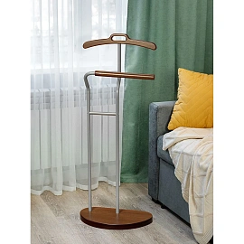 Вешалка костюмная D10 (металлик/орех)