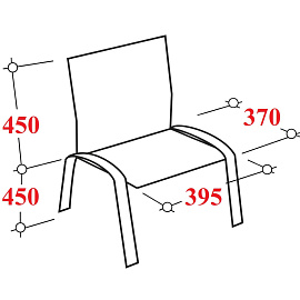 Стул офисный Easy Chair Серна 00С чёрный (экокожа, металл)