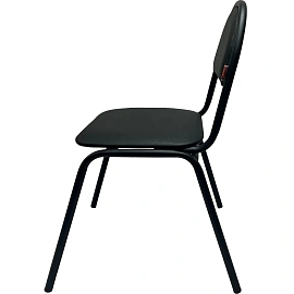 Стул офисный Easy Chair Серна 00С чёрный (экокожа, металл)