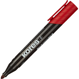 Маркер перманентный Kores 20937 красный (толщина линии 1,5-3 мм) круглый наконечник
