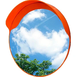 Зеркало дорожное сферическое уличное Turbosky 600 мм с козырьком