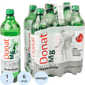 Вода минеральная Donat Mg лечебная газированная 1 л