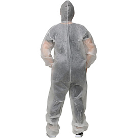 Комбинезон одноразовый с капюшоном Каспер белый 35 г/кв.м (размер 60-62, XXXL)