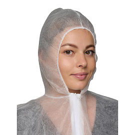 Комбинезон одноразовый с капюшоном Каспер белый 20 г/кв.м (размер 56-58, XXL)