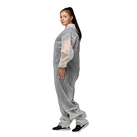 Комбинезон одноразовый с капюшоном Каспер белый 20 г/кв.м (размер 60-62, XXXL)