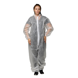 Комбинезон одноразовый с капюшоном Каспер белый 45 г/кв.м (размер 68-70, 5XL)