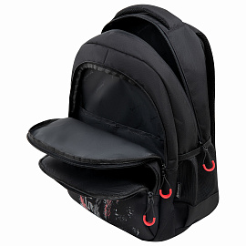 Рюкзак BRAUBERG CONCEPT универсальный, 2 отделения, светоотражающий принт, "Stranger", 45х30х18 см, 272581