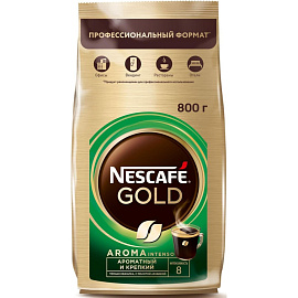 Кофе растворимый Nescafe Gold Aroma Intenso 800 г (пакет)