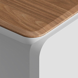 Стол приставной Linkor Easy to lead (орех линкольн/белый, 1611х800х753 мм)