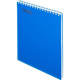 Блокнот Attache Plastic А5 80 листов синий в клетку на спирали (150x210 мм)