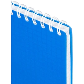 Блокнот Attache Plastic А5 80 листов синий в клетку на спирали (150x210 мм)