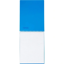 Блокнот Attache Plastic А5 80 листов синий в клетку на спирали (150x210 мм)