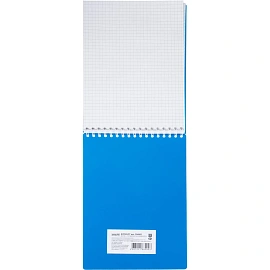 Блокнот Attache Plastic А5 80 листов синий в клетку на спирали (150x210 мм)