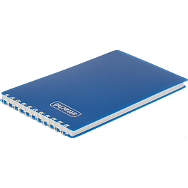 Блокнот Attache Plastic А6+ 80 листов синий в клетку на спирали (101х170 мм)
