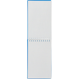 Блокнот Attache Plastic А6+ 80 листов синий в клетку на спирали (101х170 мм)
