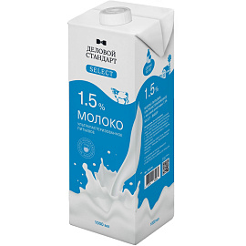 Молоко Деловой Стандарт Select ультрапастеризованное 1.5% 1 л