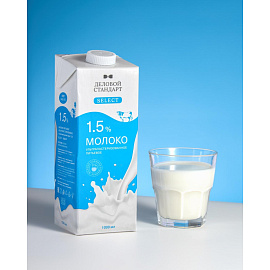 Молоко Деловой Стандарт Select ультрапастеризованное 1.5% 1 л