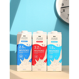 Молоко Деловой Стандарт Select ультрапастеризованное 1.5% 1 л