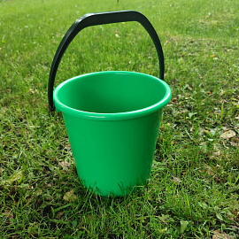Ведро 10 л пластик зелёное (ударопрочное)