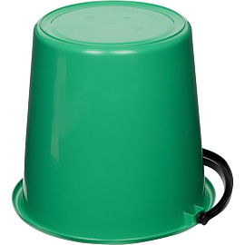 Ведро 10 л пластик зелёное (ударопрочное)