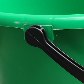 Ведро 10 л пластик зелёное (ударопрочное)