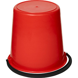 Ведро ударопрочное 10 л пластик красное