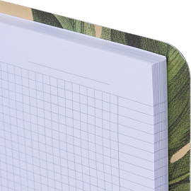 Тетрадь на кольцах со сменным блоком Be Smart Flora А4 120 листов черная в клетку с перфорацией, тиснение фольгой