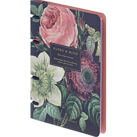 Тетрадь на кольцах со сменным блоком Be Smart Flora Букет А5 120 листов с рисунком в клетку с перфорацией, матовая ламинация