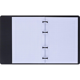 Тетрадь на кольцах со сменным блоком Be Smart Believe А5 120 листов черная в клетку с перфорацией, тиснение фольгой