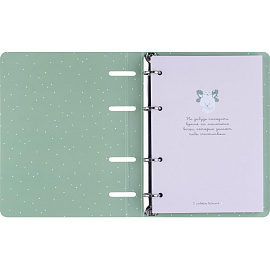 Тетрадь на кольцах со сменным блоком Be Smart Mur-Mur А5 120 листов с рисунком в клетку с перфорацией, матовая ламинация