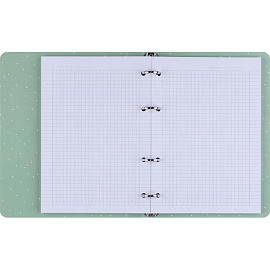 Тетрадь на кольцах со сменным блоком Be Smart Mur-Mur А5 120 листов с рисунком в клетку с перфорацией, матовая ламинация